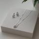 Conjunto Colar e Brincos Cristal em Prata 925